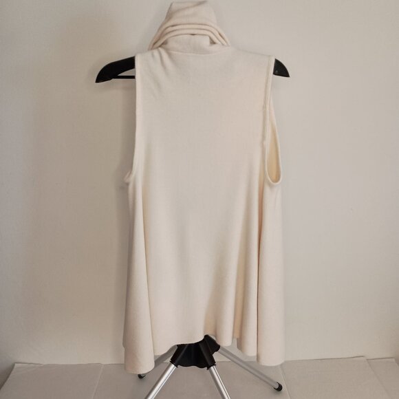 Mia & Tess Waterfall Front Cream Vest Women’s Size OS NWT - Picture 8 of 13